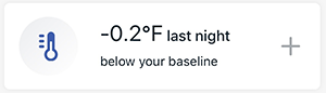 Fitbitアプリの温度タイル